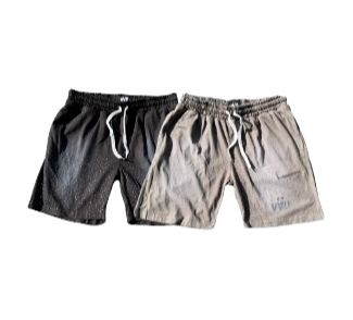 "Rhinestone" Shorts (BLACK + GREY)